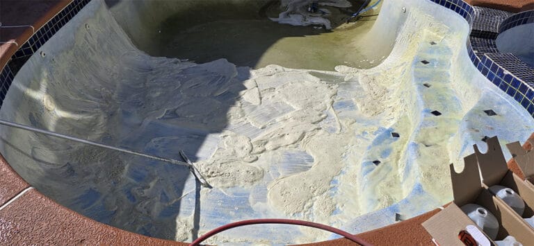 acid wash - washing - step 2 - Aquazul pool cleaners in Las Vegas