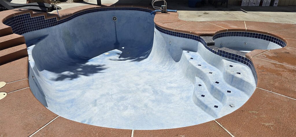 acid wash - cleaned - step 4 - Aquazul pool cleaners in Las Vegas